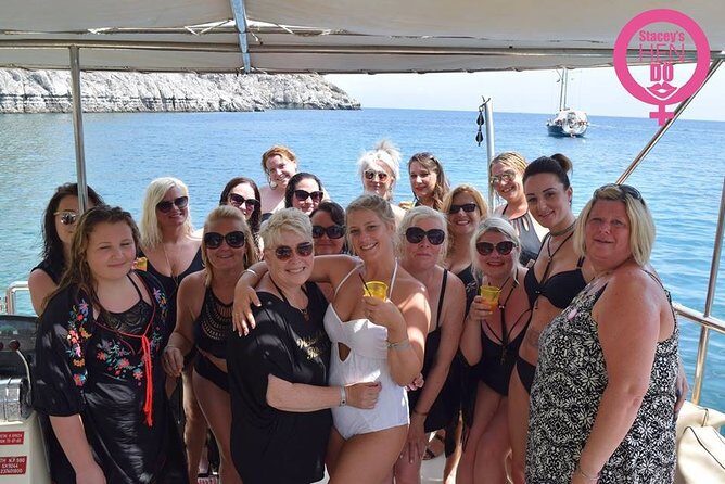 Hen & Stag Boat Parties - Stop 1 in Anthony Quinn Bay: your first swim break and the photo moments